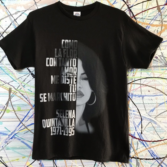 Delta Pro-weight Tops - NWOT Selena Quintanilla graphic tee white black M